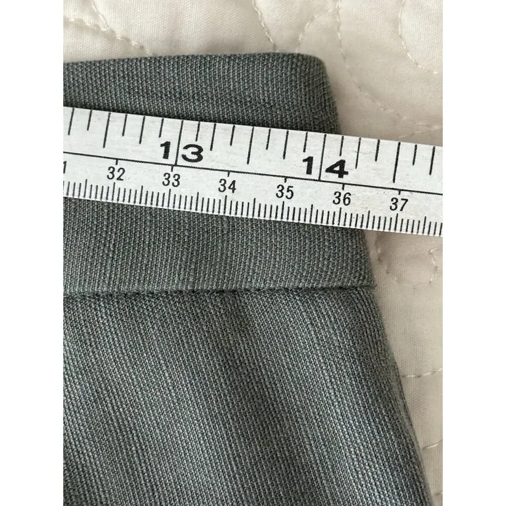 Aritzia Wilfred ALLANT‎ Women's Pants Sz 4 Green Cropped Tie Waist Linen Lyocell